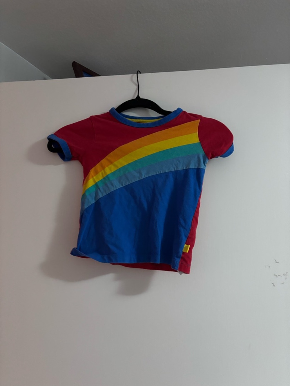 Kids Rainbow Stripe Tee - Blue & Red